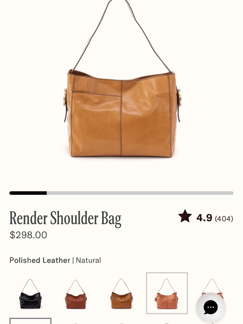 HOBO Render Olive Green Leather Shoulder Bag